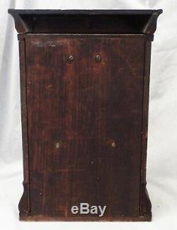 Old Antique SETH THOMAS 8 Day Spring Wooden Shelf Mantle CLOCK with Key & Pendulum