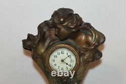 Original Art Nouveau Circa Bronzed Clock By Seth Thomas