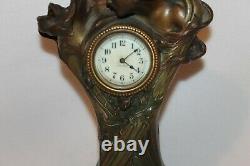 Original Art Nouveau Circa Bronzed Clock By Seth Thomas