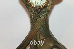 Original Art Nouveau Circa Bronzed Clock By Seth Thomas