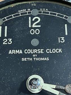 Original WWII Submarine Ships Clock Seth Thomas Azure Control Clock Zig Zag