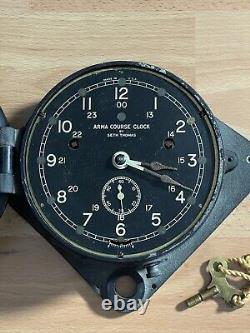 Original WWII Submarine Ships Clock Seth Thomas Azure Control Clock Zig Zag