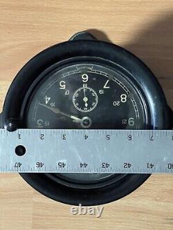 Original WWII Submarine Ships Clock Seth Thomas Azure Control Clock Zig Zag