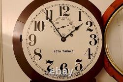 Outstanding Rare Mahogany Antique Seth Thomas No 2 Weight Driven Wall Clock