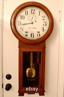 Outstanding Rare Mahogany Antique Seth Thomas No 2 Weight Driven Wall Clock