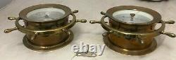 Pair Seth Thomas-helmsman-ships Bell Clock & Barometer Model 1052c 1552