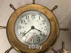 Pair Seth Thomas-helmsman-ships Bell Clock & Barometer Model 1052c 1552