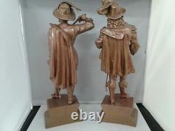 Pair of metal bronzed spelter figurines DON CESAR AND DON JUAN