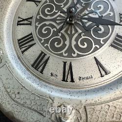 Pewter plate clock seth thomas 2451 Western Germany