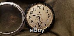 Pre WWII US Navy Seth Thomas Pilot clock 8.5 silver dial with Chelsea Key