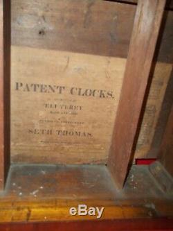 Pretty Nice Looking Original Seth Thomas Wood Wooden Works Clock Case