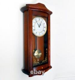 Pristine Seth Thomas Westminster/Ava Maria Quartz Pendulum Mahogany Wall Clock