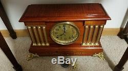 RARE ANTIQUE COMPLETELY RESTORED Seth Thomas Alarm Adamantine Clock circa 1905