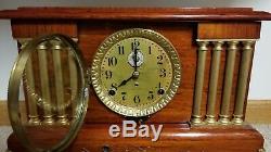 RARE ANTIQUE COMPLETELY RESTORED Seth Thomas Alarm Adamantine Clock circa 1905