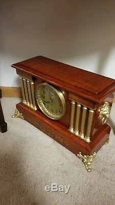 RARE ANTIQUE COMPLETELY RESTORED Seth Thomas Alarm Adamantine Clock circa 1905