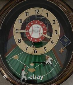 RARE SETH THOMAS CLOCK MELODIES And MOTION BASEBALL GAME Motion Clock! See VIDEO