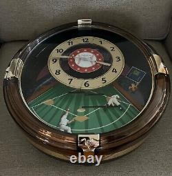 RARE SETH THOMAS CLOCK MELODIES And MOTION BASEBALL GAME Motion Clock! See VIDEO