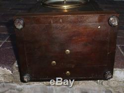 RARE SETH THOMAS SONORA WESTMINSTER CHIME MANTLE CLOCK INLAID WOOD CASE No. 119