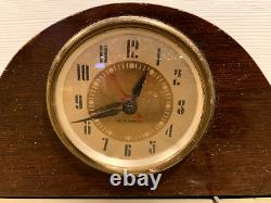 RARE VINTAGE Seth Thomas Talson 3E 1941 Mantle Clock Wood Brass Electric