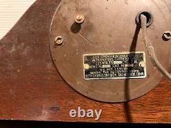 RARE VINTAGE Seth Thomas Talson 3E 1941 Mantle Clock Wood Brass Electric