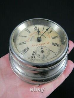 RARE antique Seth Thomas Advertising Clock PAPERWEIGHT miniature SOLID STEEL CO