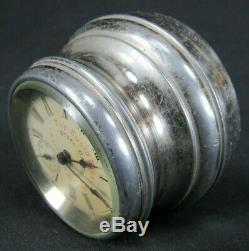 RARE antique Seth Thomas Advertising Clock PAPERWEIGHT miniature SOLID STEEL CO