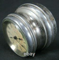 RARE antique Seth Thomas Advertising Clock PAPERWEIGHT miniature SOLID STEEL CO