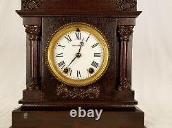 Rare 1900 Mahogany Porcelain Cordova City Clock Near Mint Working Seth Thomas