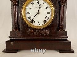 Rare 1900 Mahogany Porcelain Cordova City Clock Near Mint Working Seth Thomas