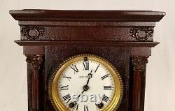 Rare 1900 Mahogany Porcelain Cordova City Clock Near Mint Working Seth Thomas