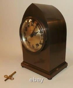 Rare 1916 Seth Thomas Bronze Gothic # 0 Desk Shelf Clock 9