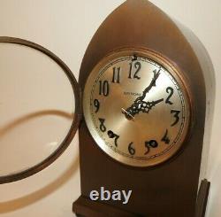 Rare 1916 Seth Thomas Bronze Gothic # 0 Desk Shelf Clock 9