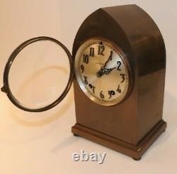 Rare 1916 Seth Thomas Bronze Gothic # 0 Desk Shelf Clock 9