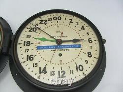 Rare 1943 Seth Thomas WWII Air Force Bakelite Porthole Radio Room Clock #5164