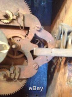 Rare Antique Eco Magneto Clock Co. Time Recorder Seth Thomas Movement Oak