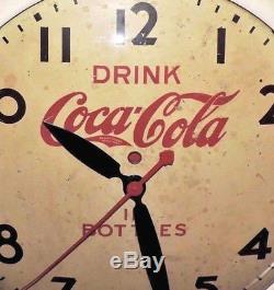 Rare Antique Original Coca Cola Seth Thomas advertising Clock Sign Nice