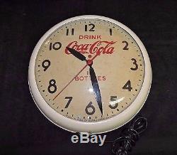 Rare Antique Original Coca Cola advertising Clock Sign Seth Thomas Nice