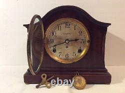 Rare Antique SETH THOMAS 8-Day 8 BELL SONORA CHIME Mantel CLOCK. Works