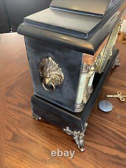 Rare Antique Seth Thomas 6 Full Column 8 Day Alarm Mantle Clock Watch 295H