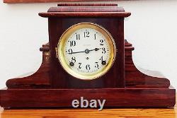 Rare Antique Seth Thomas Adamantine 8 Day Mantle Clock with Winding Key