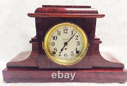 Rare Antique Seth Thomas Adamantine 8 Day Mantle Clock with Winding Key