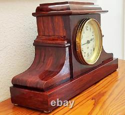 Rare Antique Seth Thomas Adamantine 8 Day Mantle Clock with Winding Key