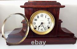 Rare Antique Seth Thomas Adamantine 8 Day Mantle Clock with Winding Key