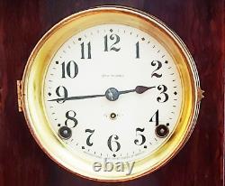 Rare Antique Seth Thomas Adamantine 8 Day Mantle Clock with Winding Key