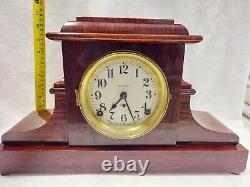 Rare Antique Seth Thomas Adamantine 8 Day Mantle Clock with Winding Key