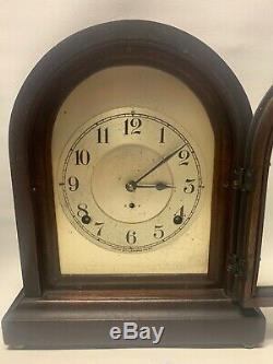 Rare Antique Seth Thomas Arch Top Mantel Clock Early Brass Movement