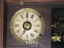 Rare Antique Seth Thomas Eclipse Parlor Clock Hanging Wall Model