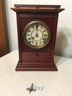 Rare Antique Seth Thomas Parlor Clock City Series Drop Front Drawer Unusual