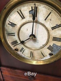 Rare Antique Seth Thomas Parlor Clock City Series Drop Front Drawer Unusual