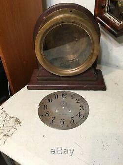 Rare Antique Seth Thomas Pilot House Ships Clock Case & Stand 8+ Dial